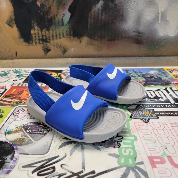 *Sold* Nike Hawa Slide "Hyper Cobalt" Toddler - Picture 1 of 5